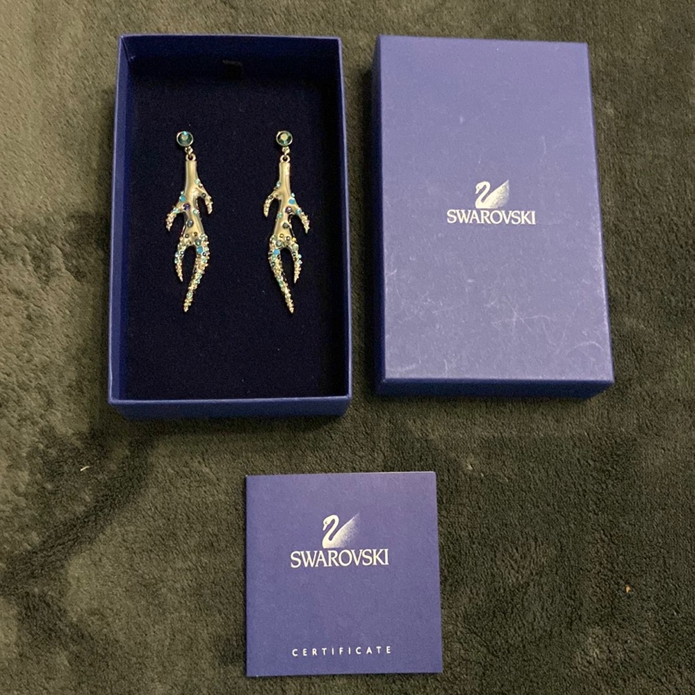 BNIB Swarovski earrings for pierced ears